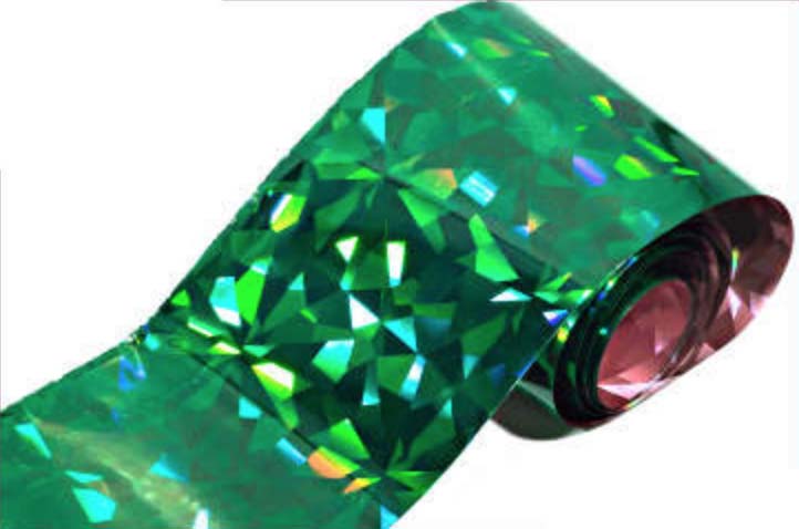 Shiny Green Shards - HONA - The Home Of Nail Art