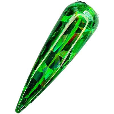 Shiny Green Shards - HONA - The Home Of Nail Art