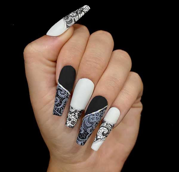 White Lace Nail Foil